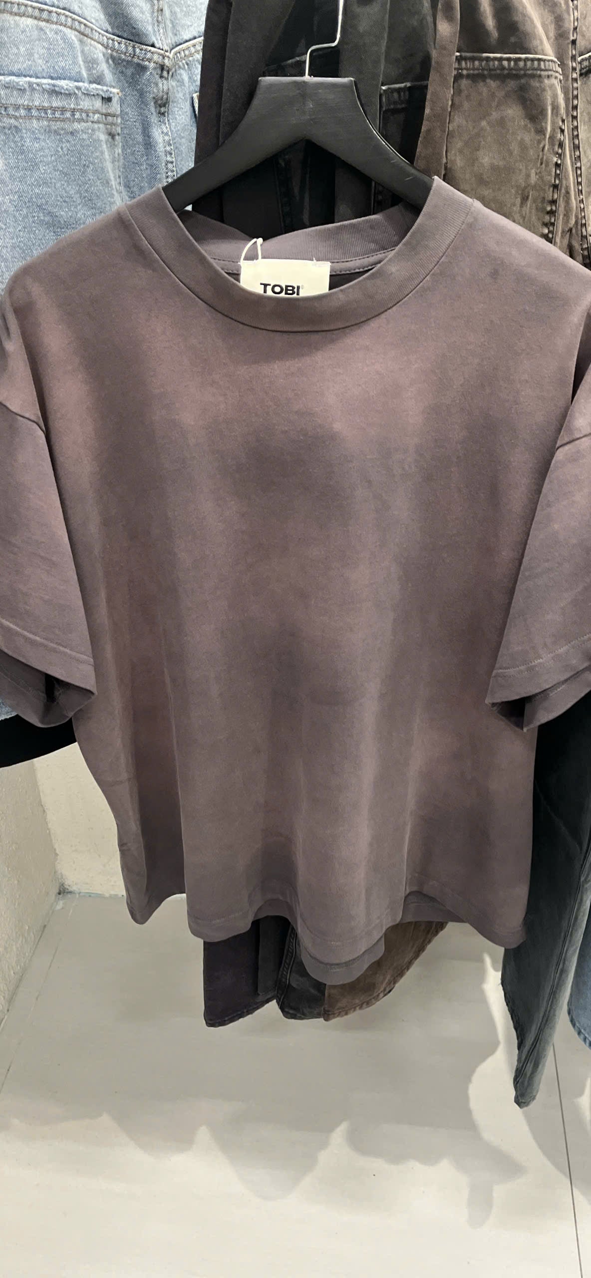 Blank Boxy Nano Wash T-shirt - Faded Grape