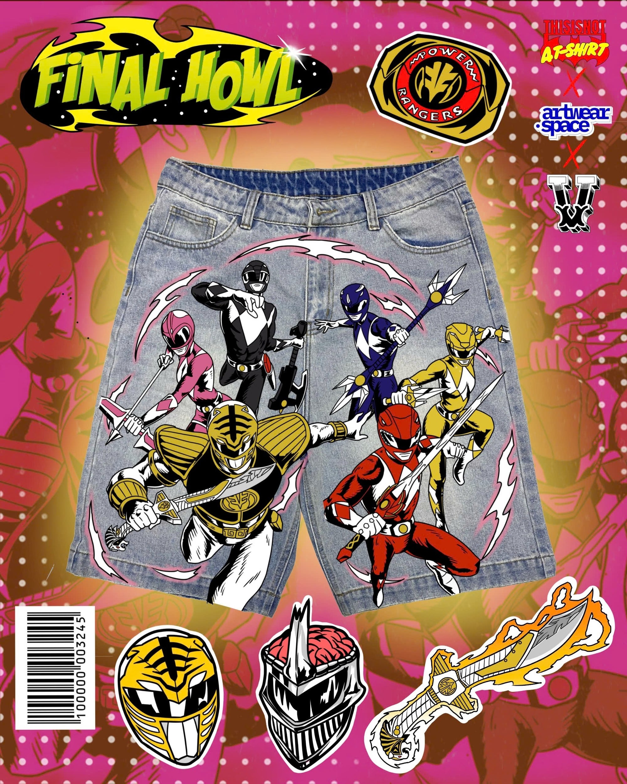 Final Howl Jorts - Light Blue